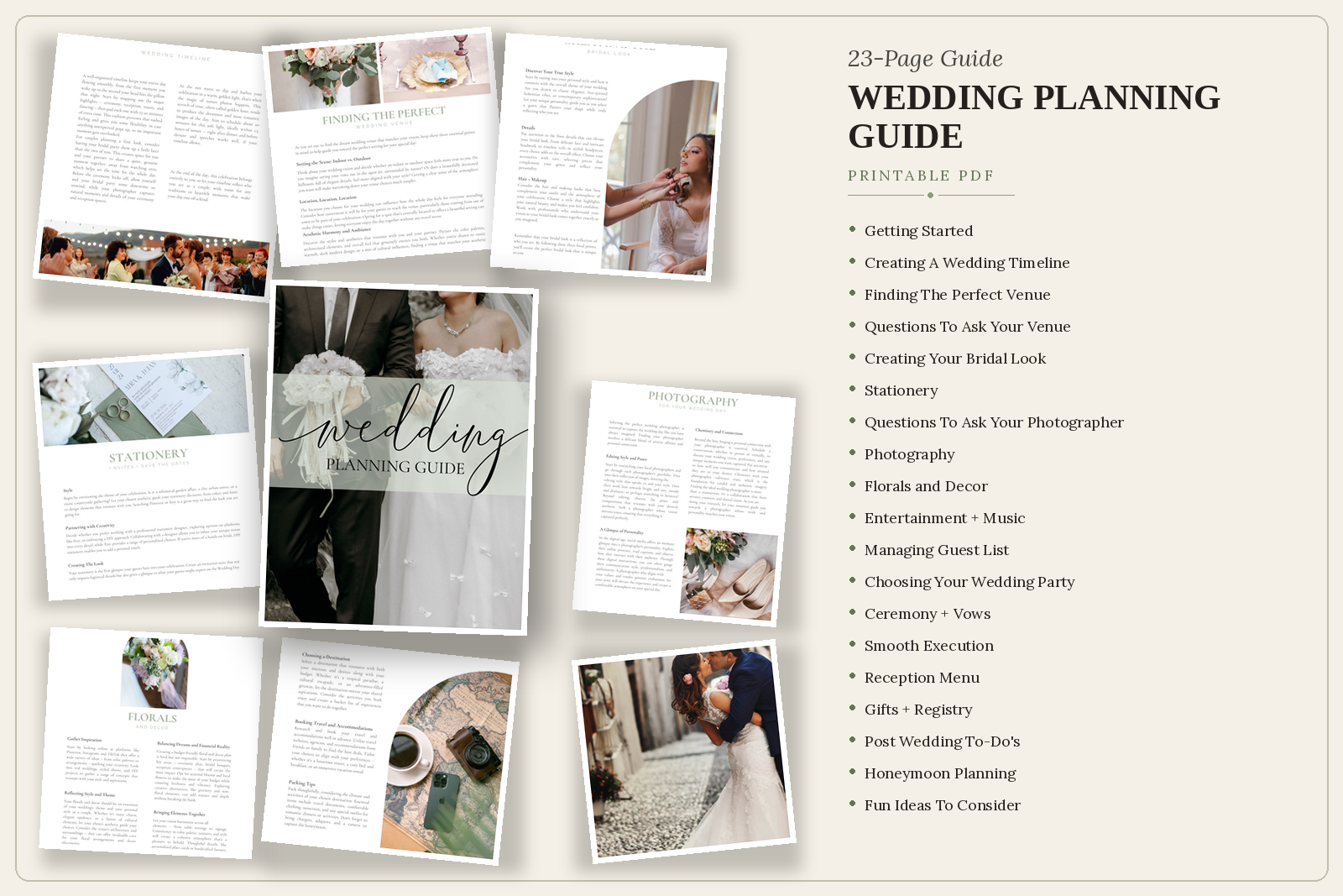 Wedding Planning Guide — 23-page printable PDF